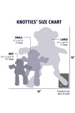 Hugglehounds Knottie Dog Toy Size Chart