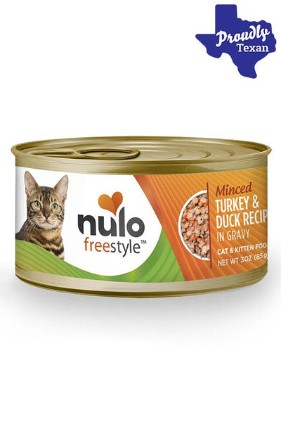 Nulo Freestyle Minced Turkey Duck Cat Food in Austin Texas