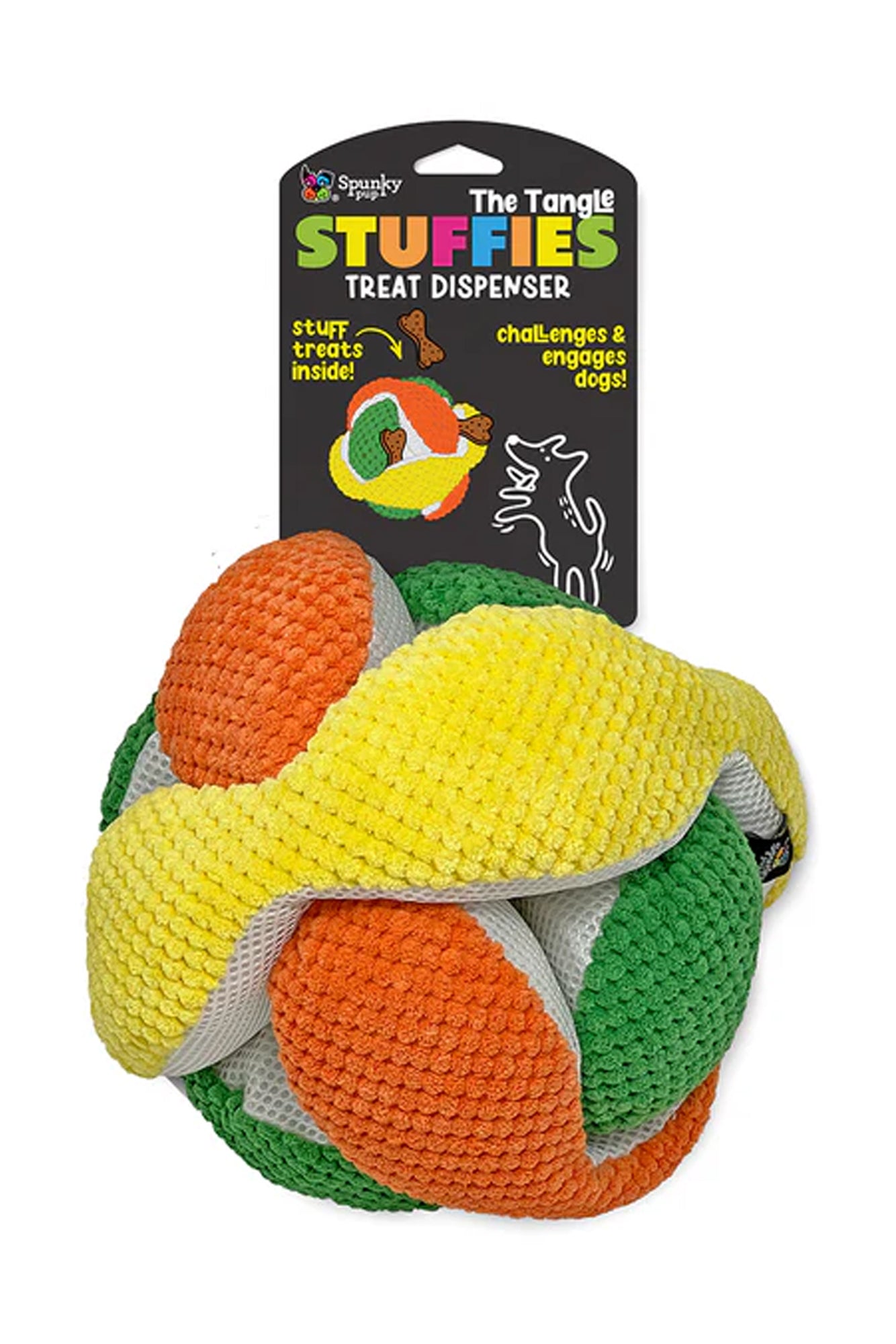 Spunky Pup Tangle Stuffies Treat Dispensing Plush Toy in Austin