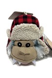 Tall Tails Holiday Yeti Head with Hat 2x1 Dog Toy