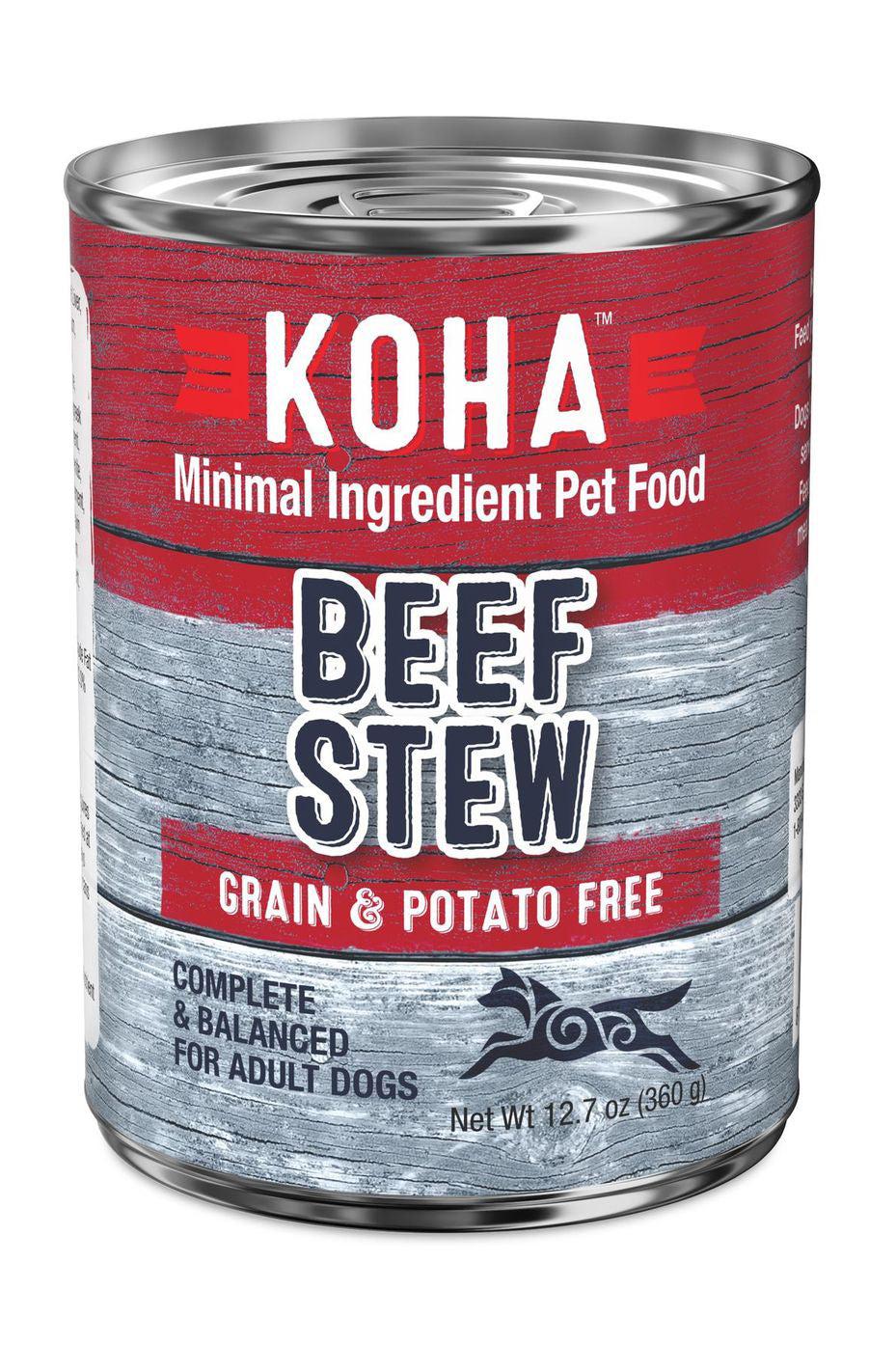 Koha Beef Stew Dog Canned Food in Austin, Texas Tomlinson's Feed