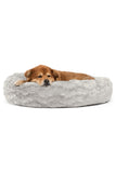 Best Friends Lux Fur Donut Dog Bed, Grey