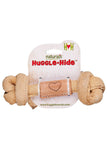 Huggle-Hide Leather Bone Dog Toy