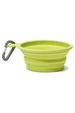 Messy Mutts Silicone Collapsible Green Dog Bowl
