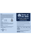 Taste of the Wild Pacific Stream Wet Dog Food Back of Can