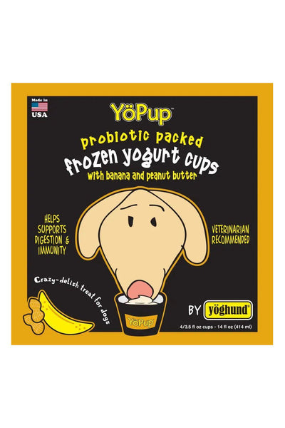 Yoghund Banana and Peanut Butter Frozen Yogurt Treat, pack in