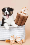 Zippy Paws Burrow Log with Chipmunks Dog Toy