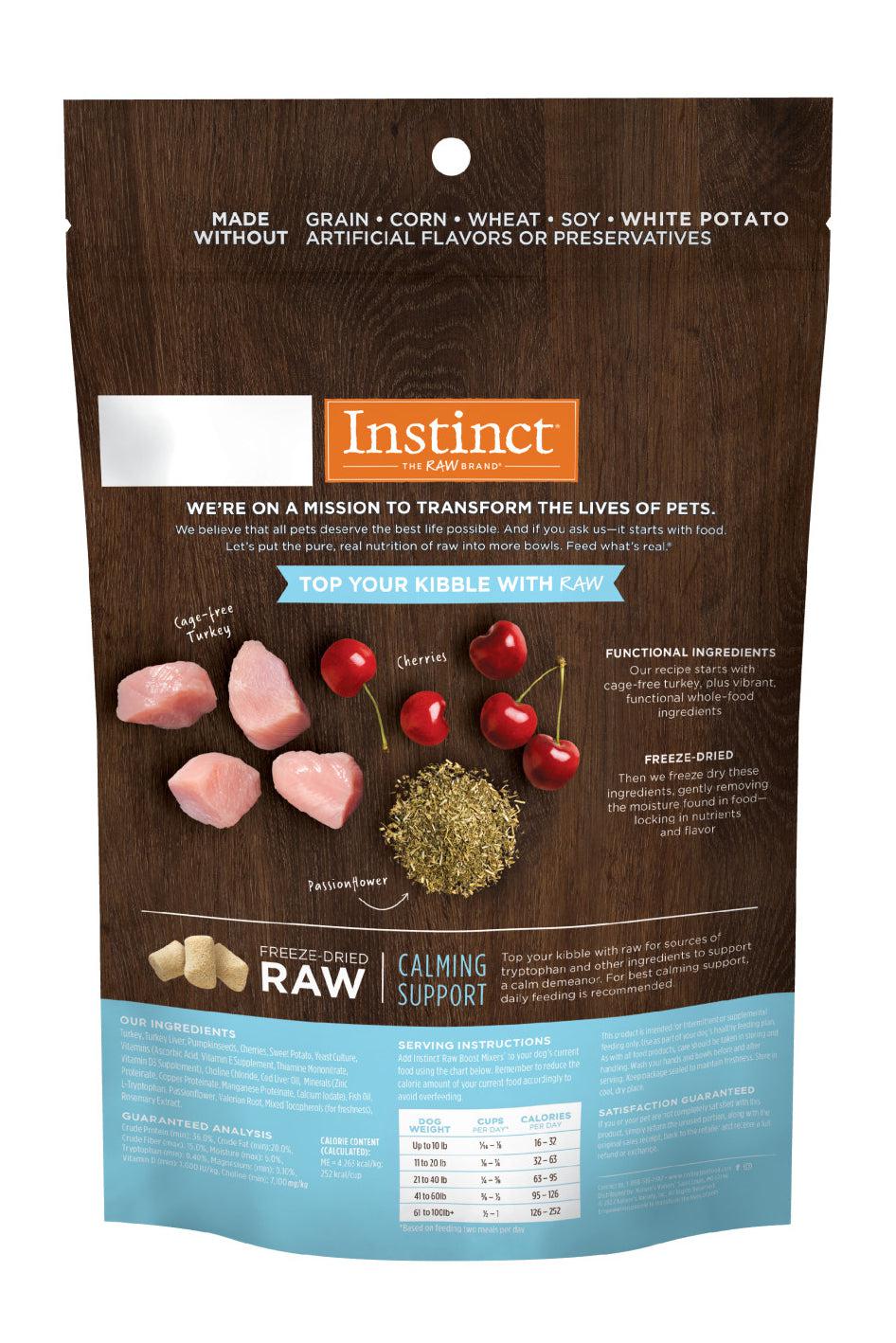 Instinct Raw Boost Calming FreezeDried Mixer Tomlinson's Feed